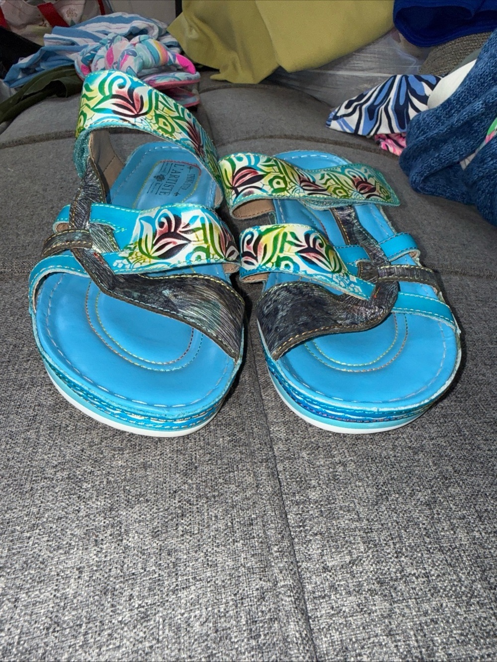 Spring Step L'Artiste Caiman Women's Slide Wedge Heel Sandals 40 US 9.0